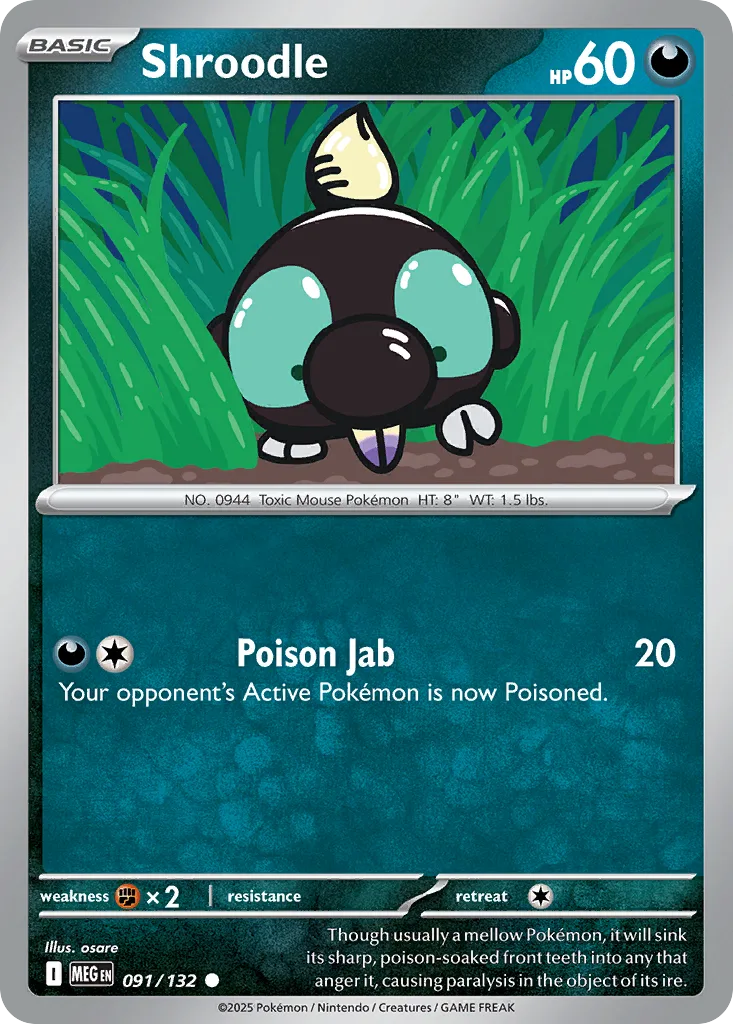 Shroodle (MEG 091) – Mega Evolution – Normal