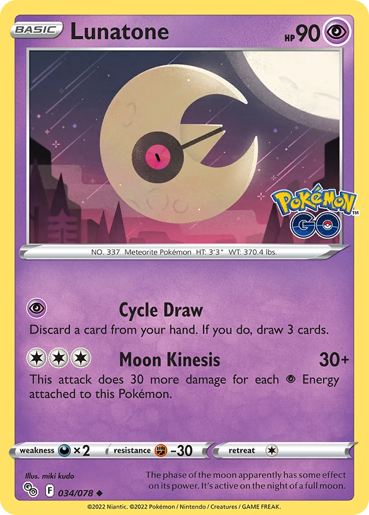Lunatone (PGO 034) – Pokémon GO – Normal