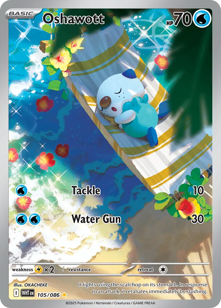 Oshawott (WHT 105) – White Flare – Normal