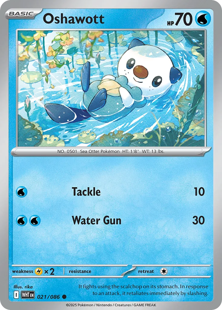 Oshawott (WHT 021) – White Flare – Normal