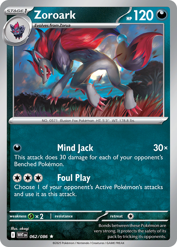 Zoroark - HOLO • White Flare • Normal