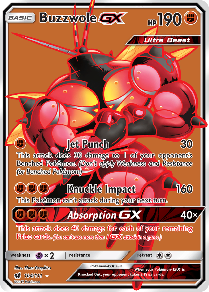 Buzzwole-GX (CIN 104) – Crimson Invasion – Normal