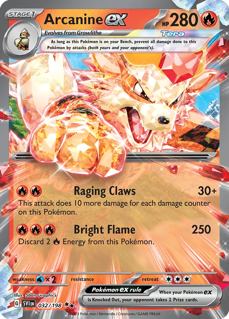 Arcanine ex (SVI 032) – Scarlet & Violet – Normal