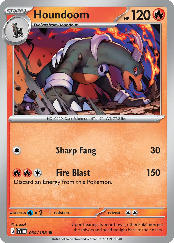 Houndoom (SVI 034) – Scarlet & Violet – Reverse Holo