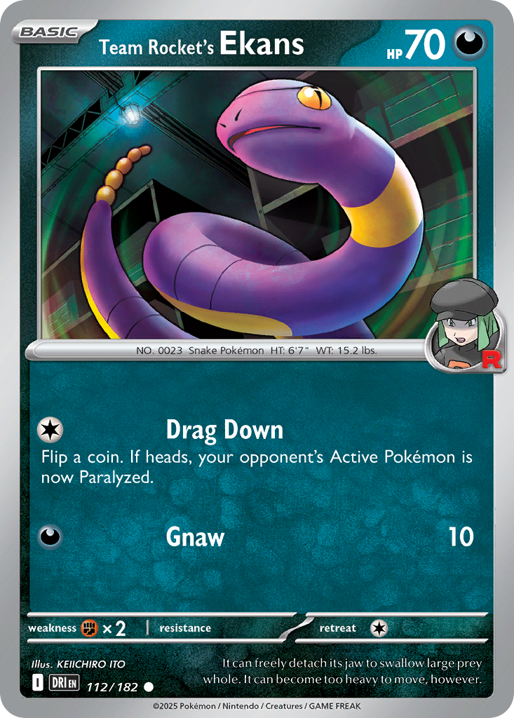 Team Rocket's Ekans (DRI 112) – Destined Rivals – Reverse Holo