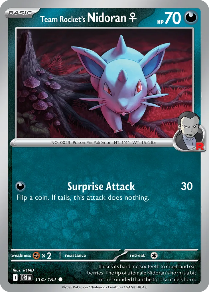 Team Rocket's Nidoran♀ (DRI 114) – Destined Rivals – Normal
