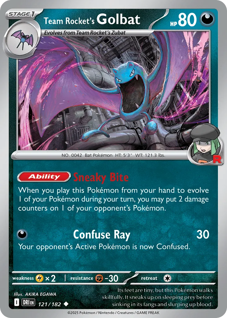 Team Rocket's Golbat (DRI 121) – Destined Rivals – Normal