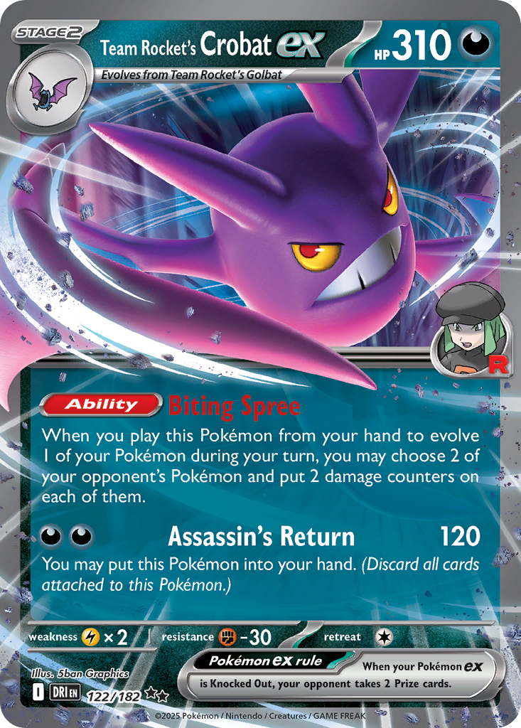 Team Rocket's Crobat ex (DRI 122) – Destined Rivals – Normal