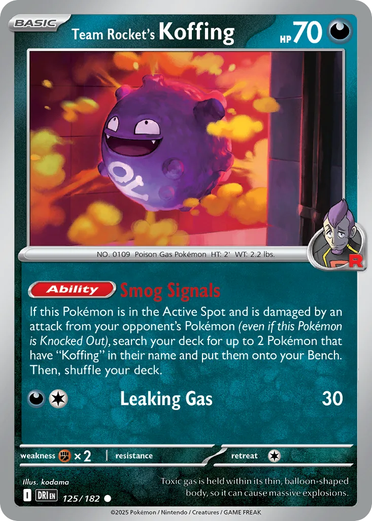 Team Rocket's Koffing (DRI 125) – Destined Rivals – Normal
