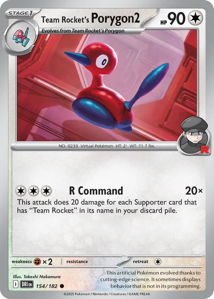 Team Rocket's Porygon2 (DRI 154) – Destined Rivals – Normal