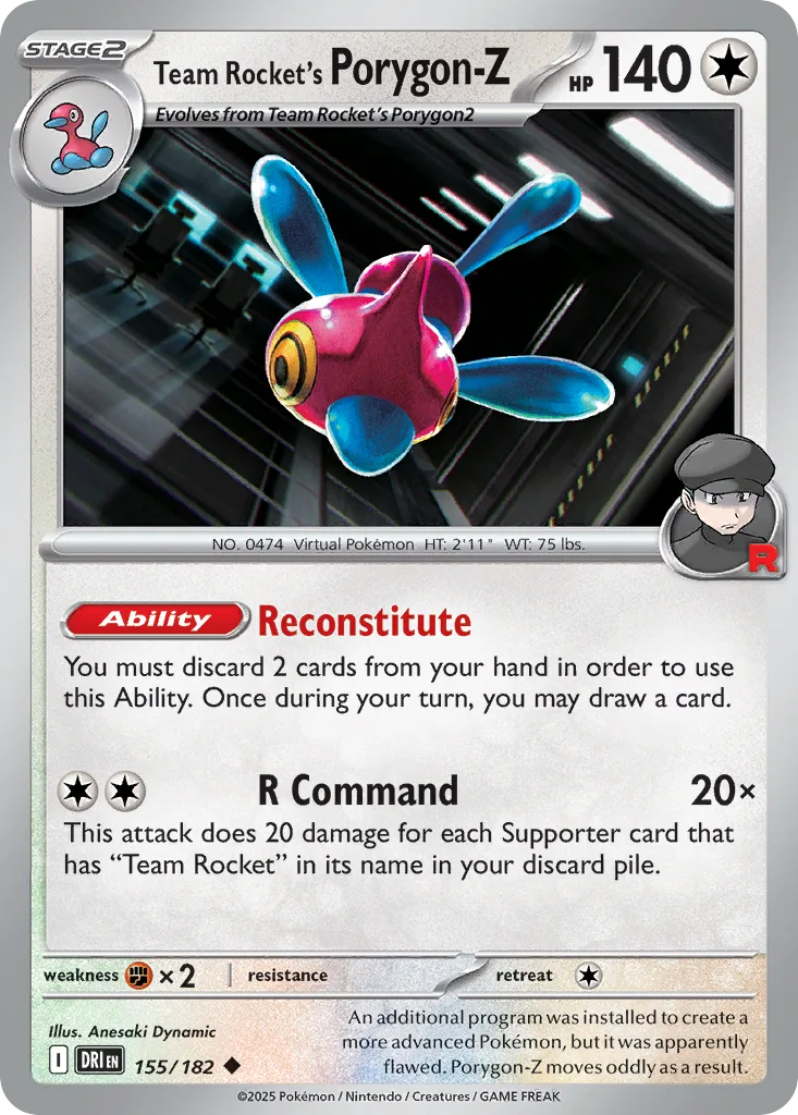 Team Rocket's Porygon-Z (DRI 155) – Destined Rivals – Normal