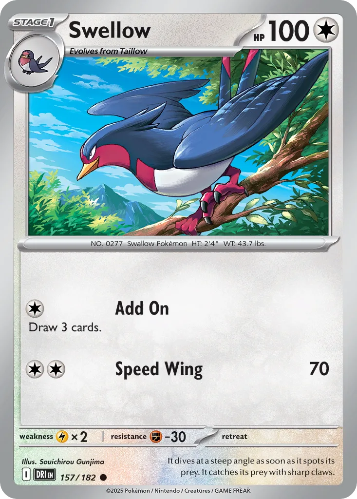 Swellow (DRI 157) – Destined Rivals – Normal