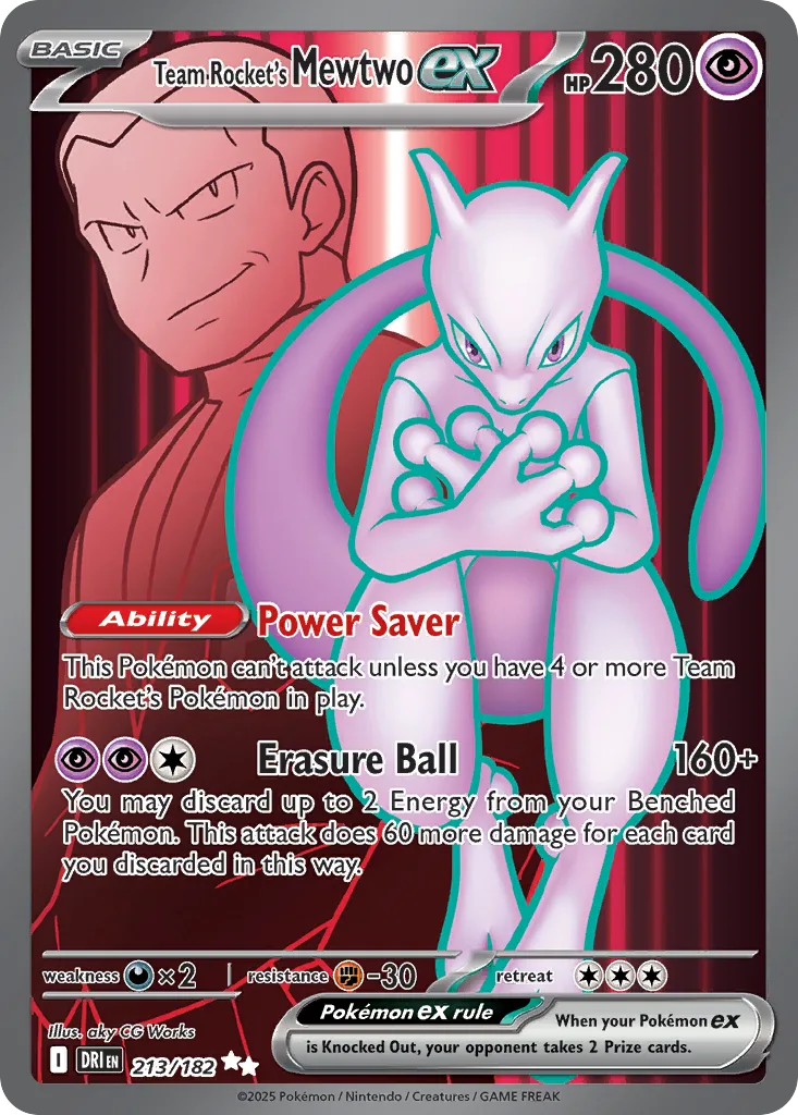 Team Rocket's Mewtwo ex (DRI 213) – Destined Rivals – Normal