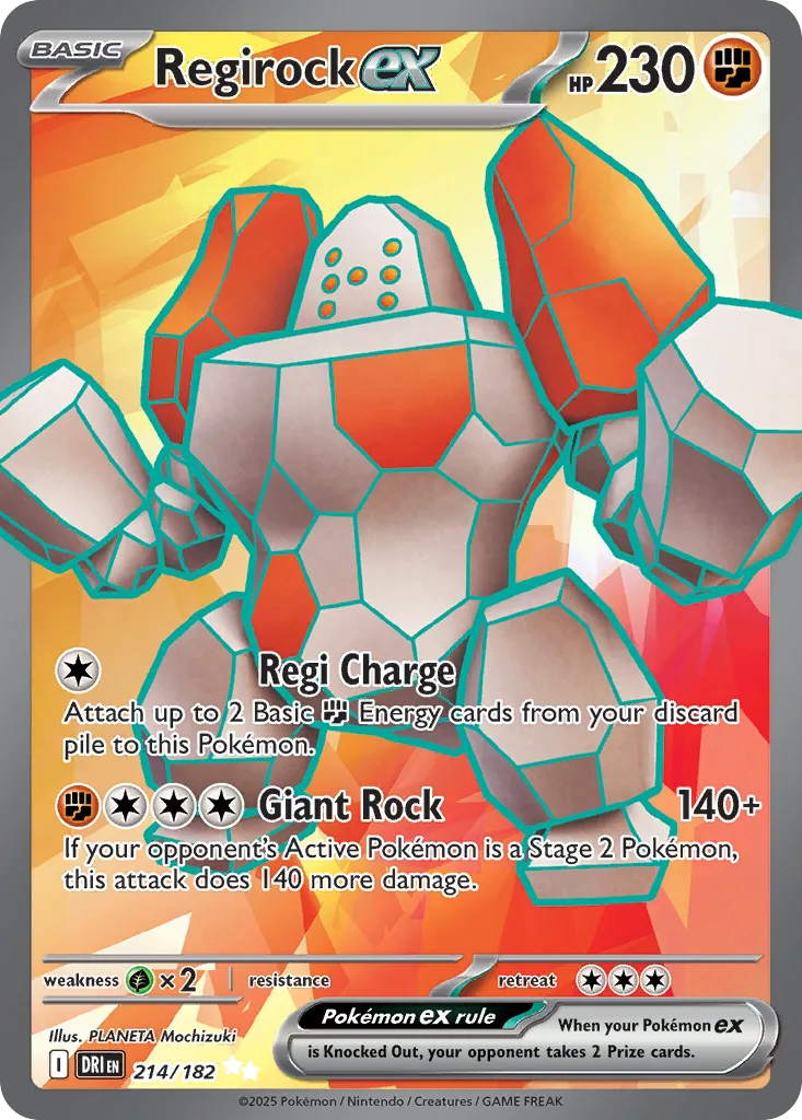 Regirock ex (DRI 214) – Destined Rivals – Normal