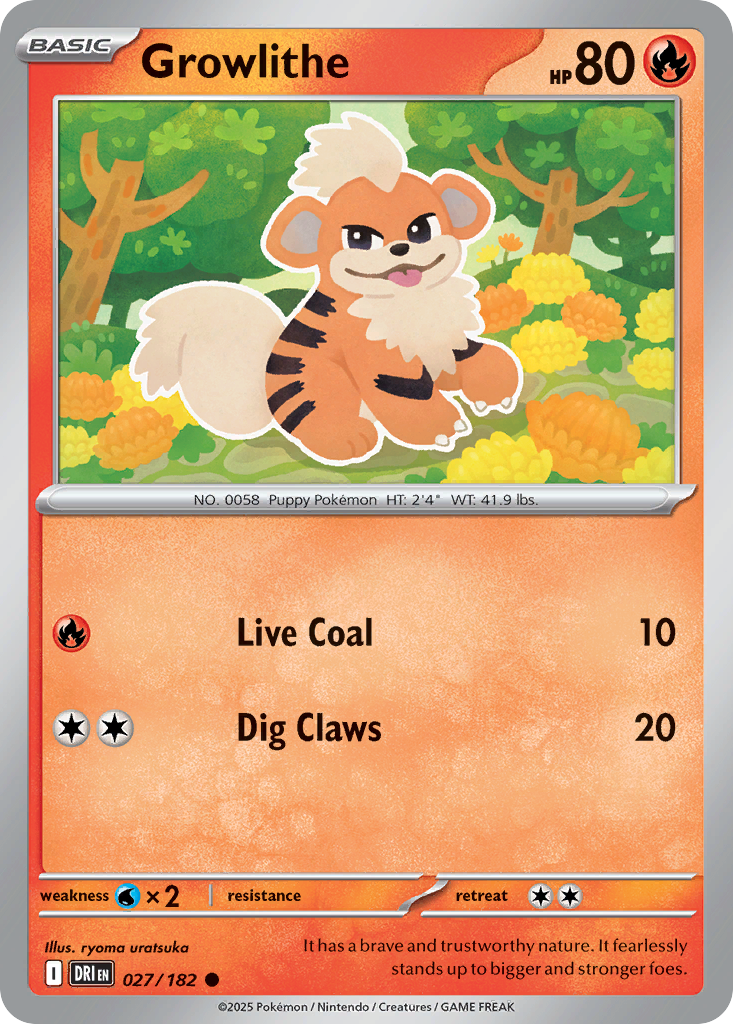 Growlithe • Destined Rivals • Reverse Holo