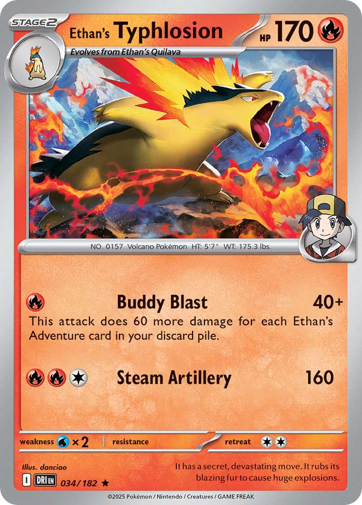 Ethan's Typhlosion - HOLO (DRI 034) – Destined Rivals – Normal