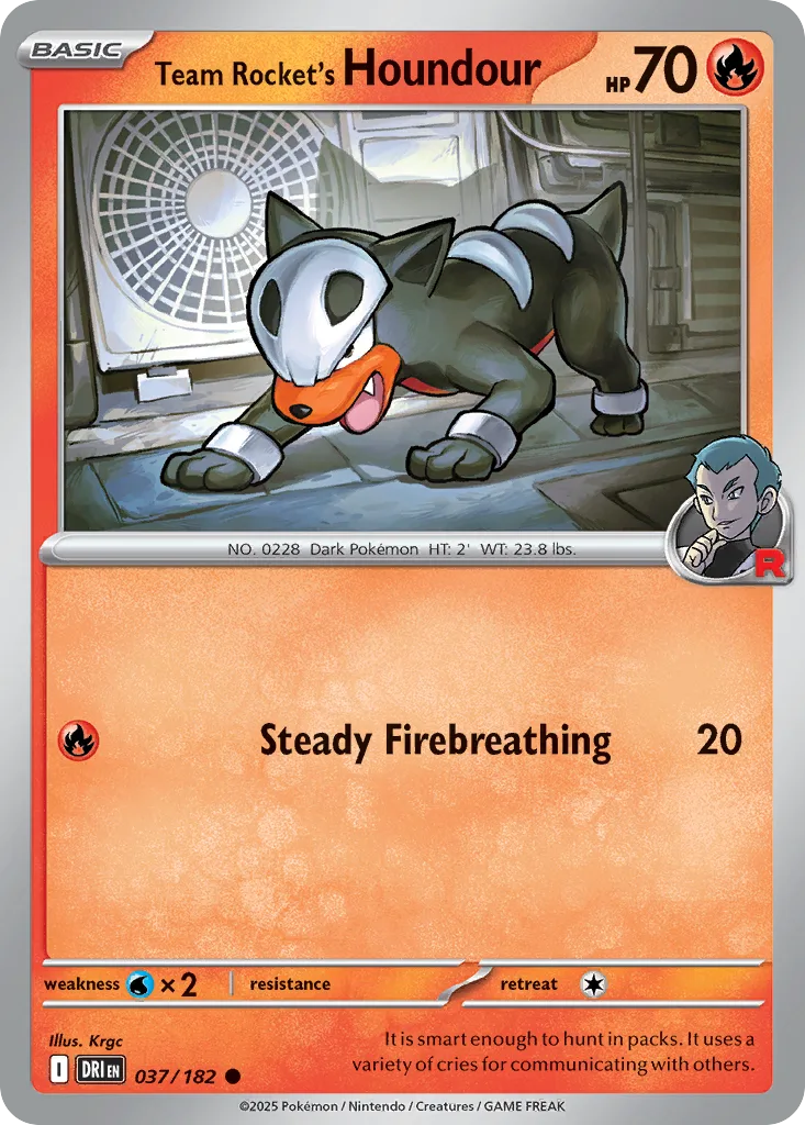 Team Rocket's Houndour (DRI 037) – Destined Rivals – Normal