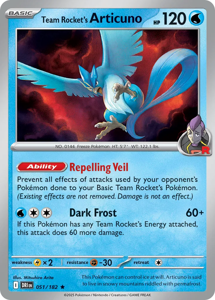 Team Rocket's Articuno - HOLO (DRI 051) – Destined Rivals – Normal