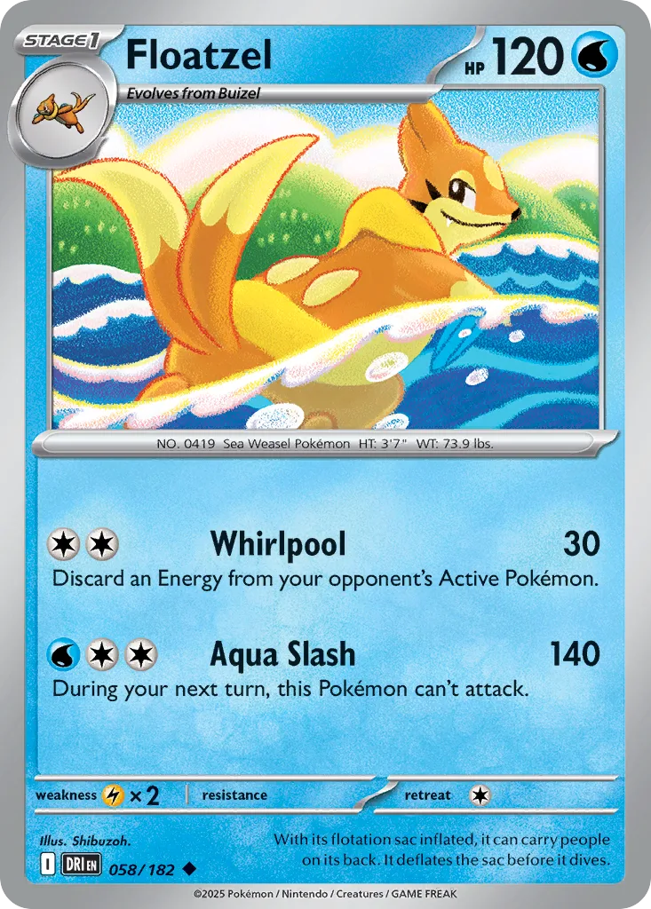 Floatzel (DRI 058) – Destined Rivals – Normal
