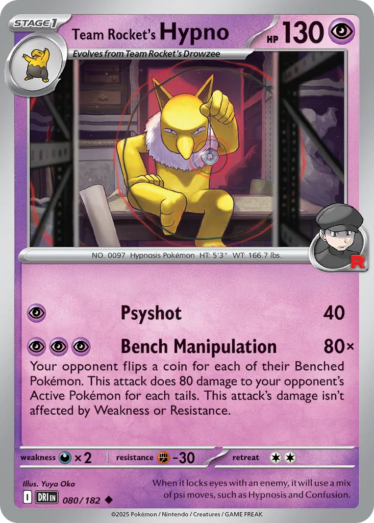Team Rocket's Hypno (DRI 080) – Destined Rivals – Normal