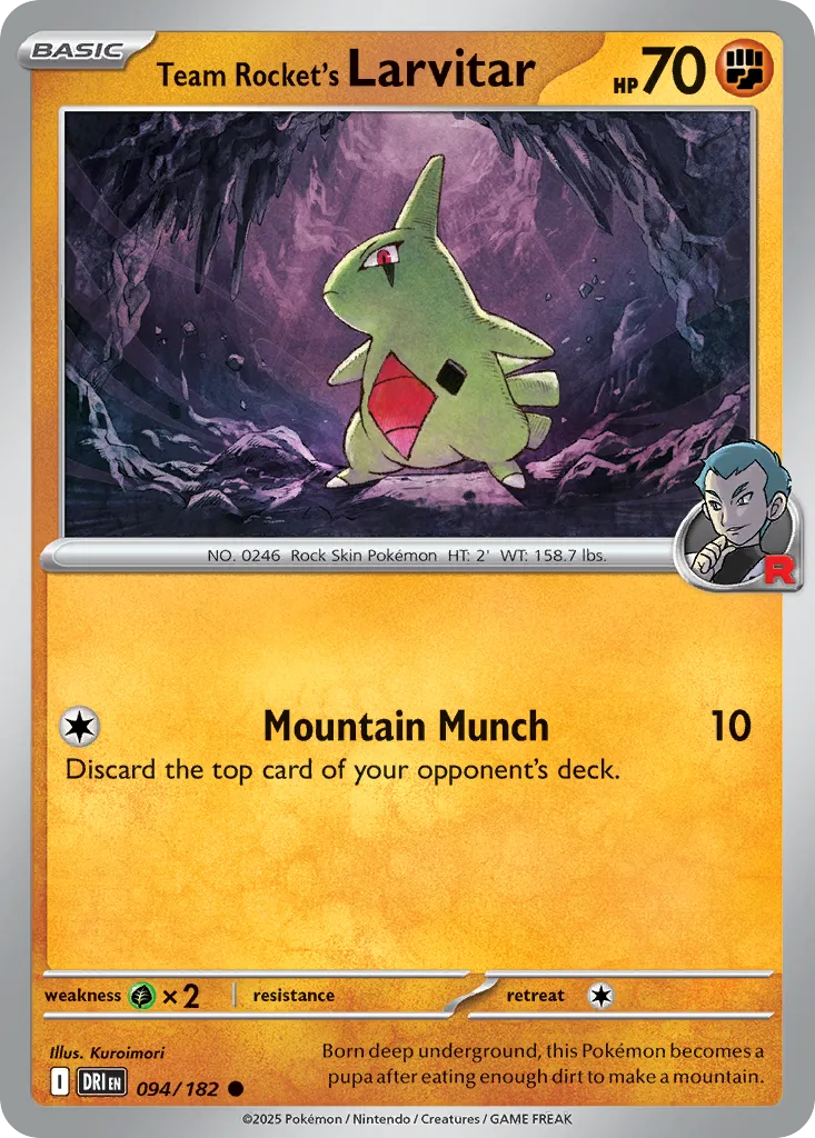 Team Rocket's Larvitar (DRI 094) – Destined Rivals – Normal