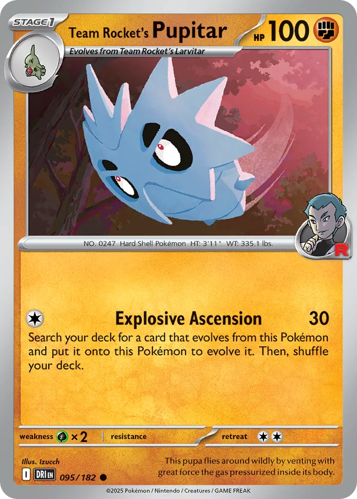 Team Rocket's Pupitar (DRI 095) – Destined Rivals – Normal