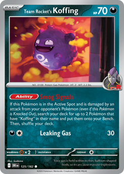 Team Rocket's Koffing – Destined Rivals – Normal