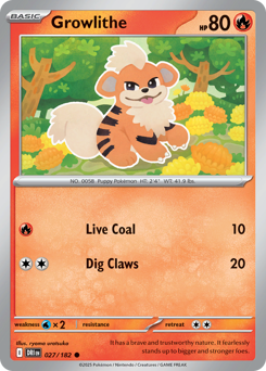 Growlithe – Destined Rivals – Reverse Holo