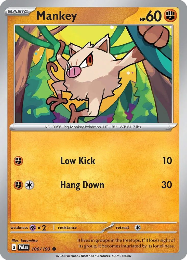 Mankey (PAL 106) – Paldea Evolved – Normal
