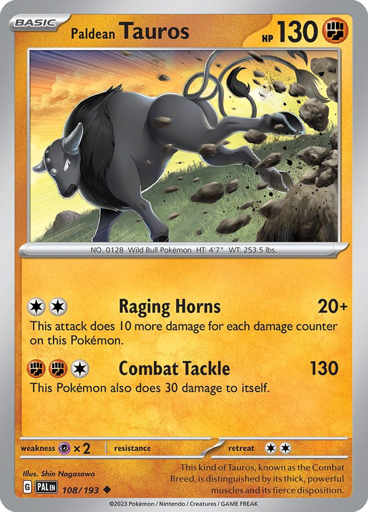 Paldean Tauros (sv2 108) – Paldea Evolved – Normal