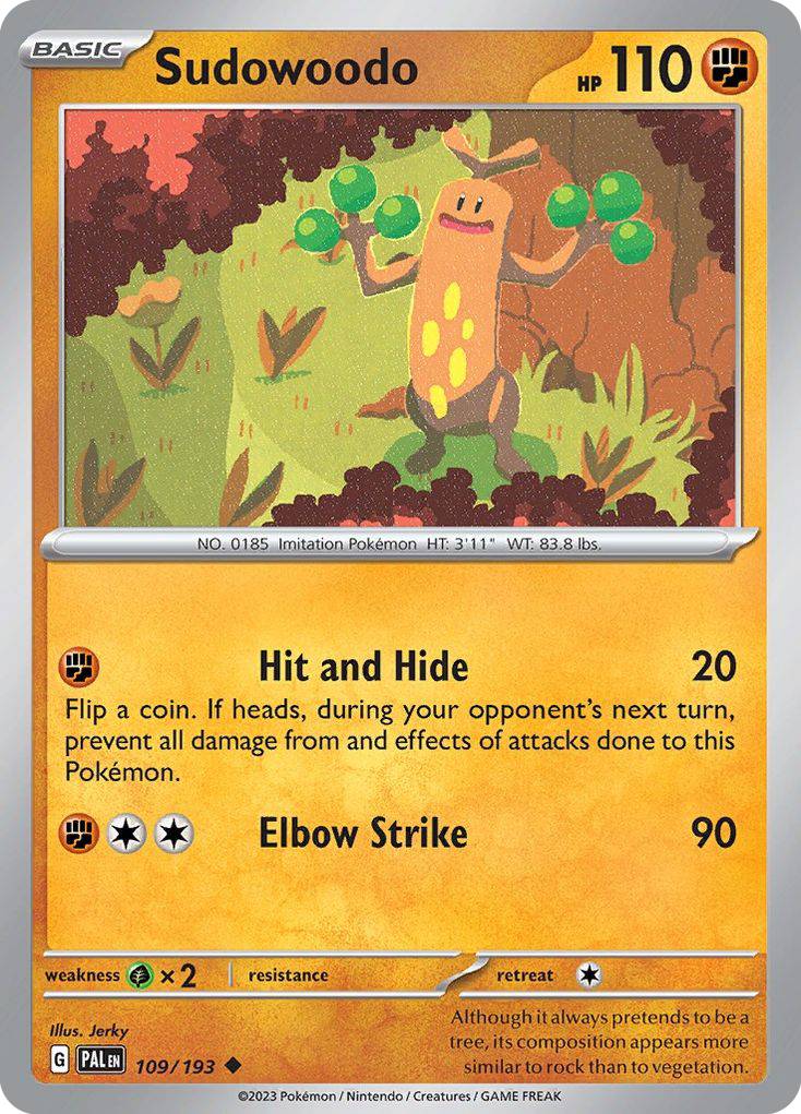 Sudowoodo (sv2 109) – Paldea Evolved – Normal