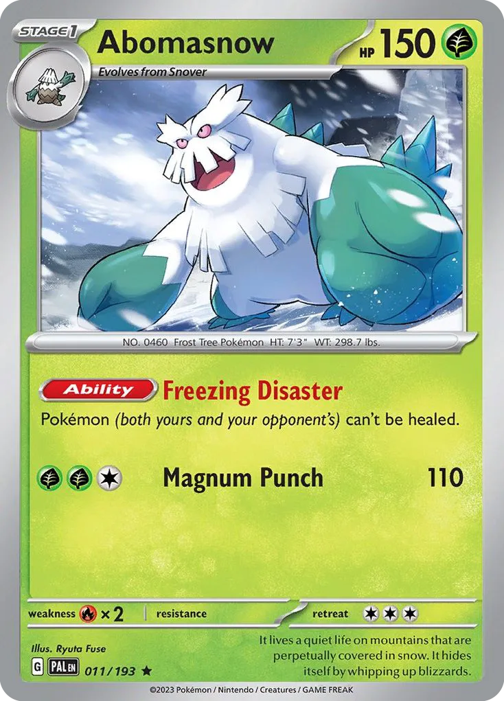 Abomasnow (PAL 011) – Paldea Evolved – Normal