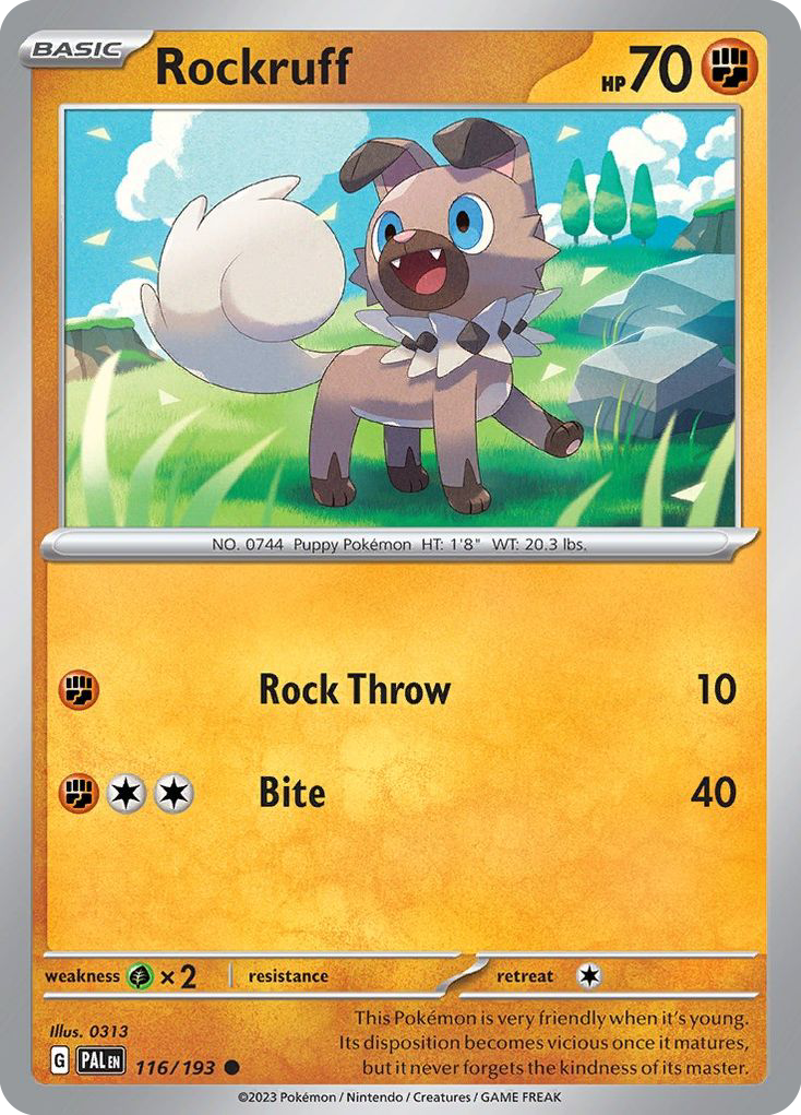 Rockruff (sv2 116) – Paldea Evolved – Normal