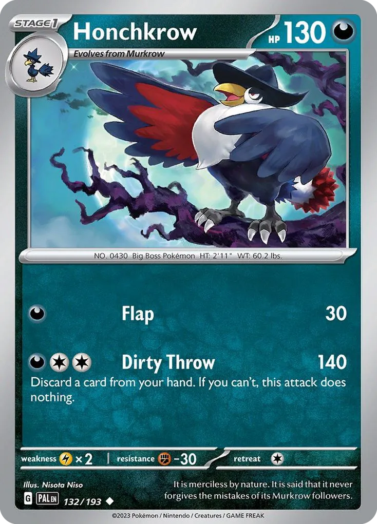 Honchkrow (PAL 132) – Paldea Evolved – Normal