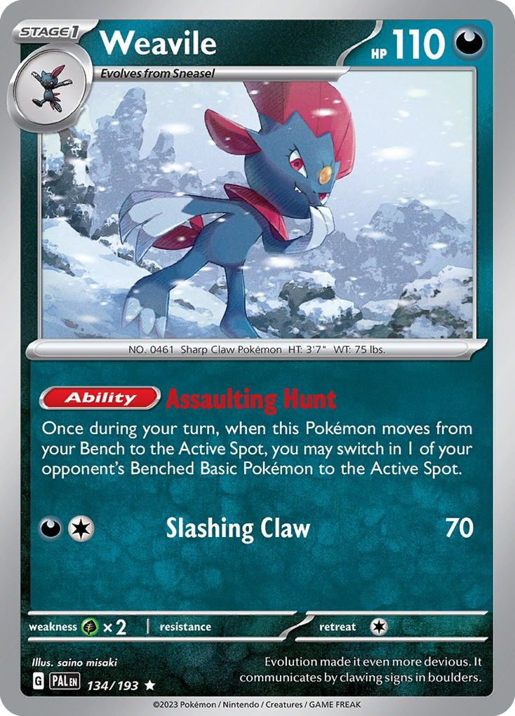 Weavile (sv2 134) – Paldea Evolved – Normal