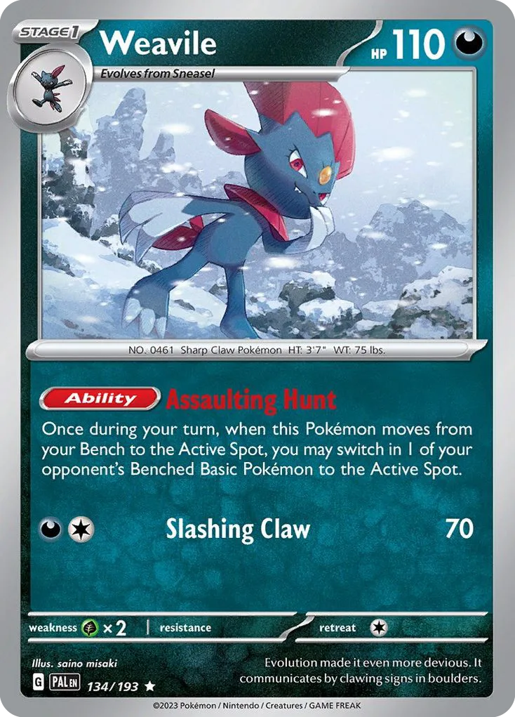Weavile (PAL 134) – Paldea Evolved – Normal