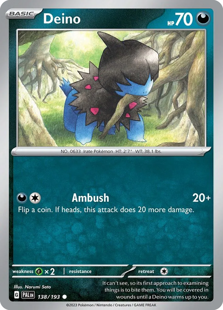 Deino (PAL 138) – Paldea Evolved – Normal