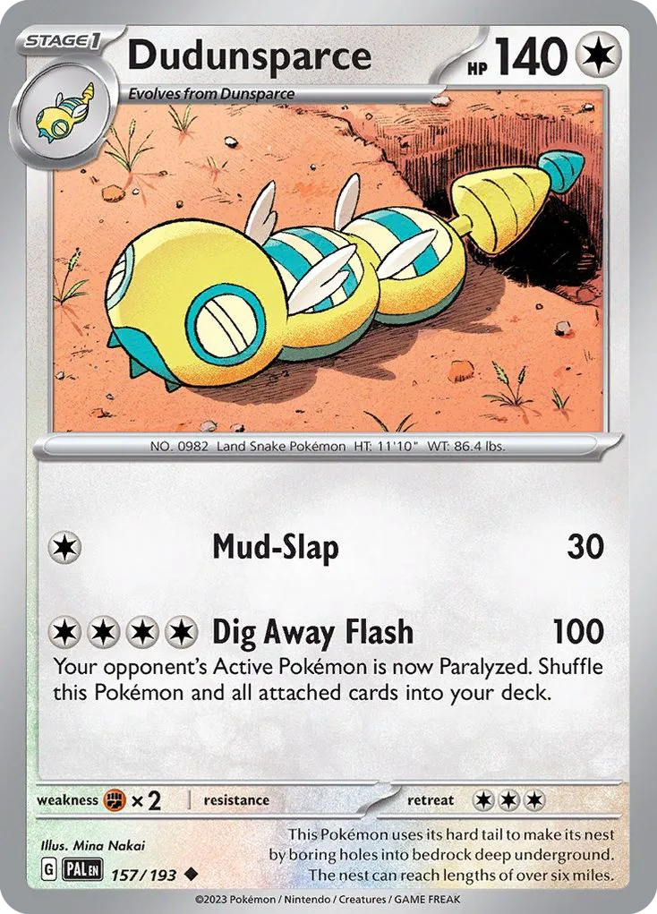 Dudunsparce (PAL 157) – Paldea Evolved – Normal