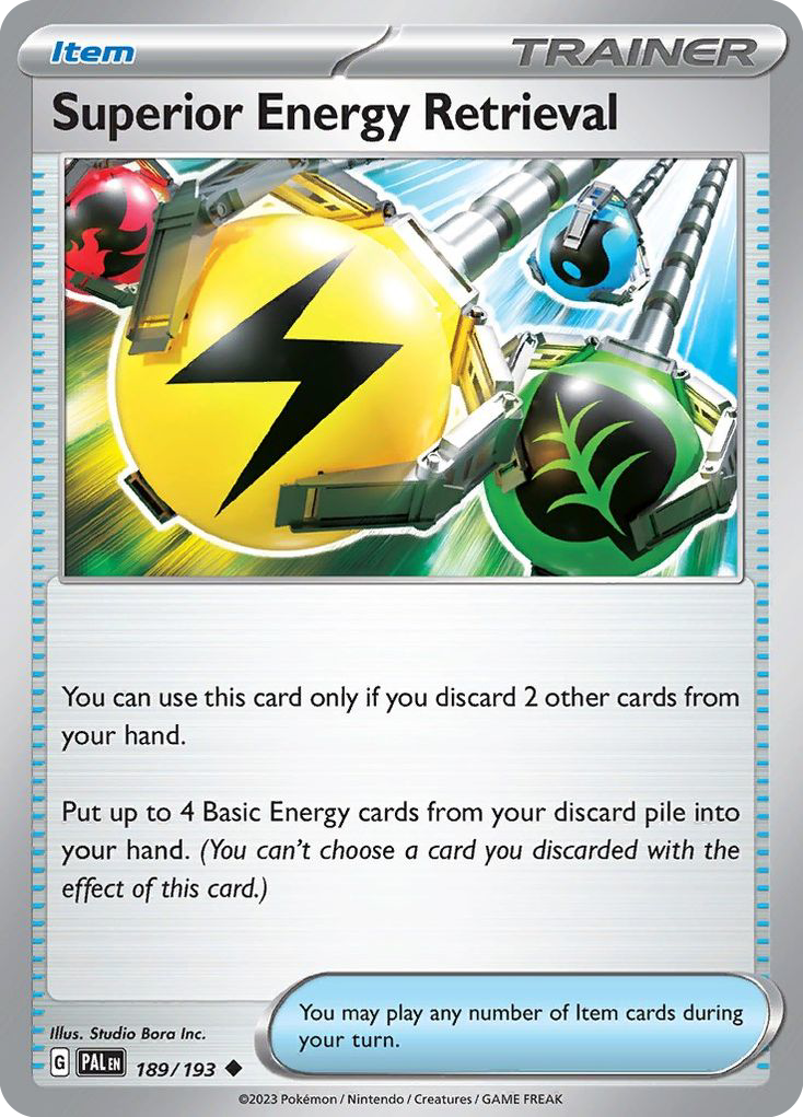 Superior Energy Retrieval (sv2 189) – Paldea Evolved – Reverse Holo