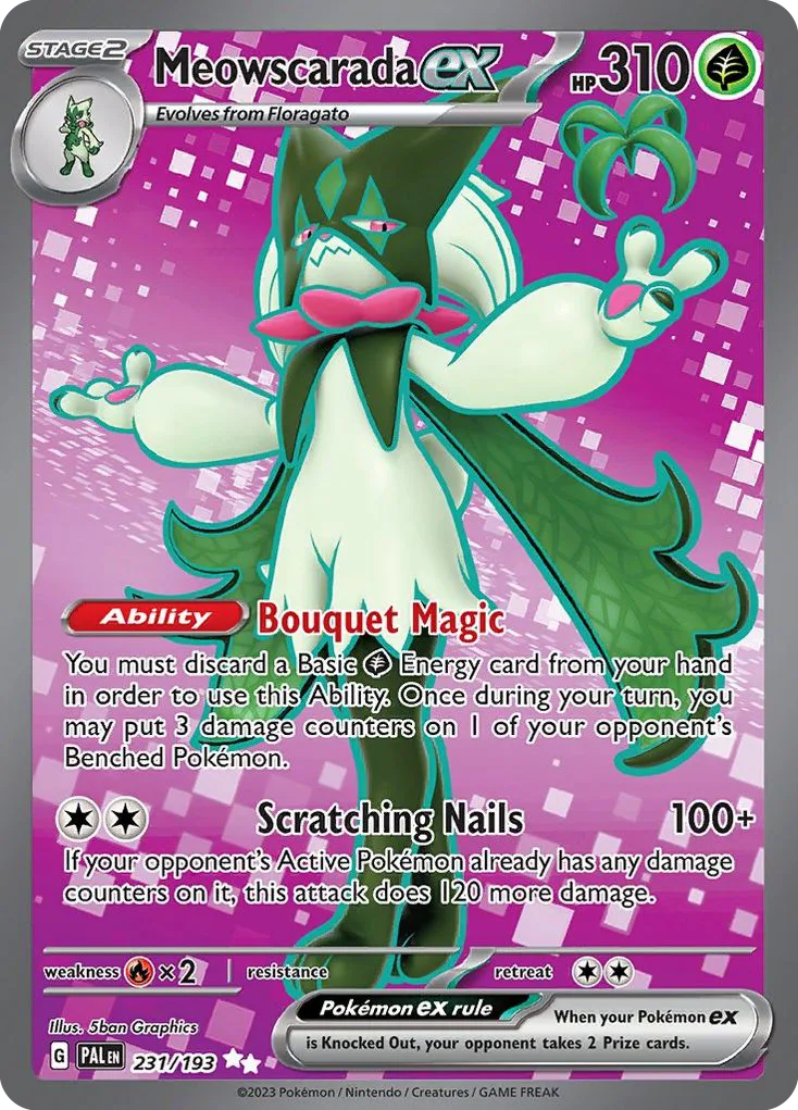 Meowscarada ex (PAL 231) – Paldea Evolved – Normal