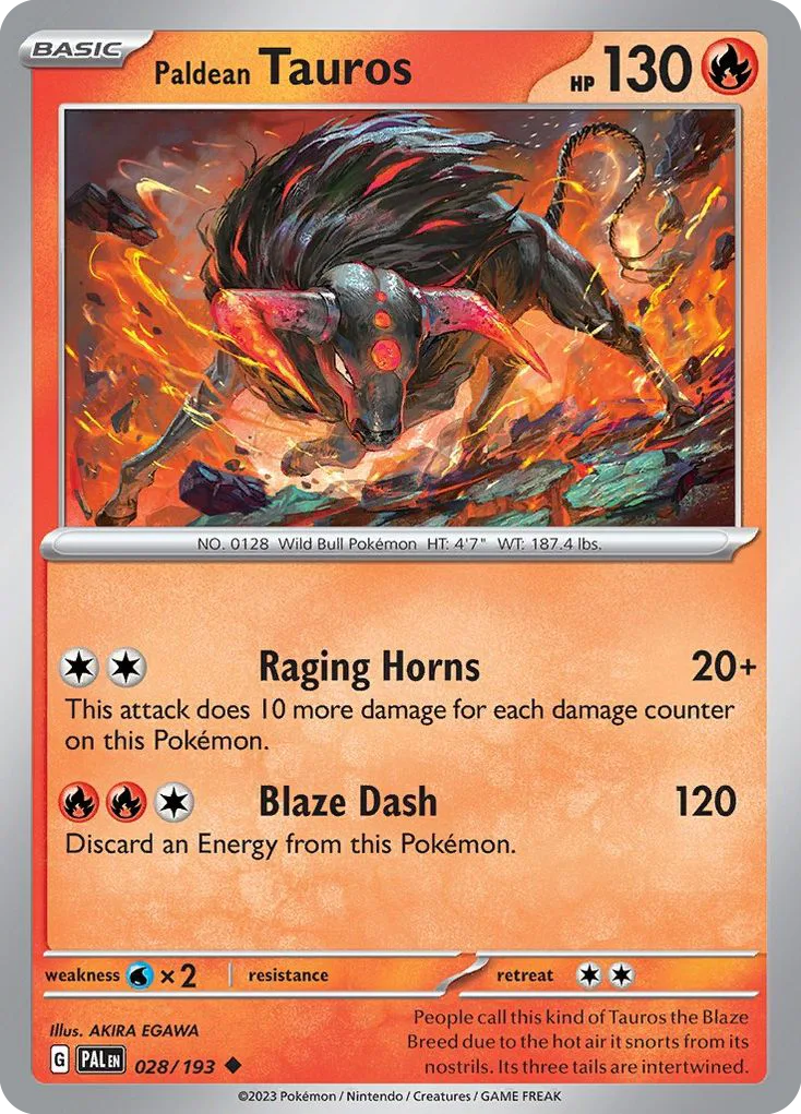 Paldean Tauros (PAL 028) – Paldea Evolved – Normal