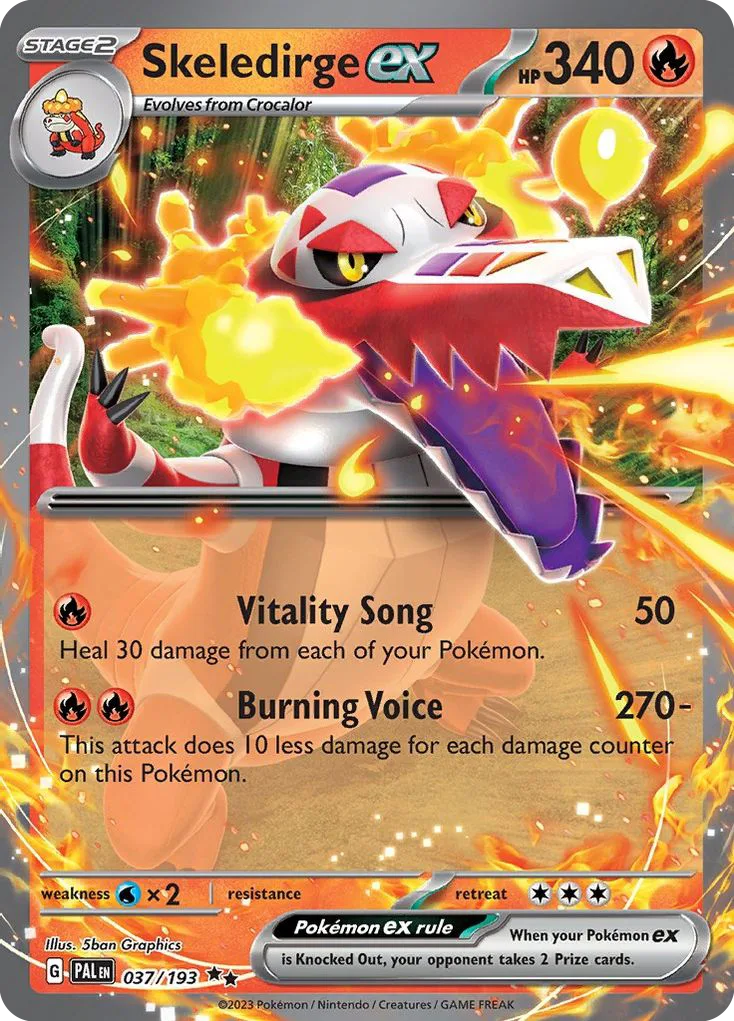 Skeledirge ex (PAL 037) – Paldea Evolved – Normal