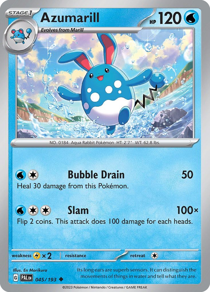Azumarill (sv2 045) – Paldea Evolved – Normal