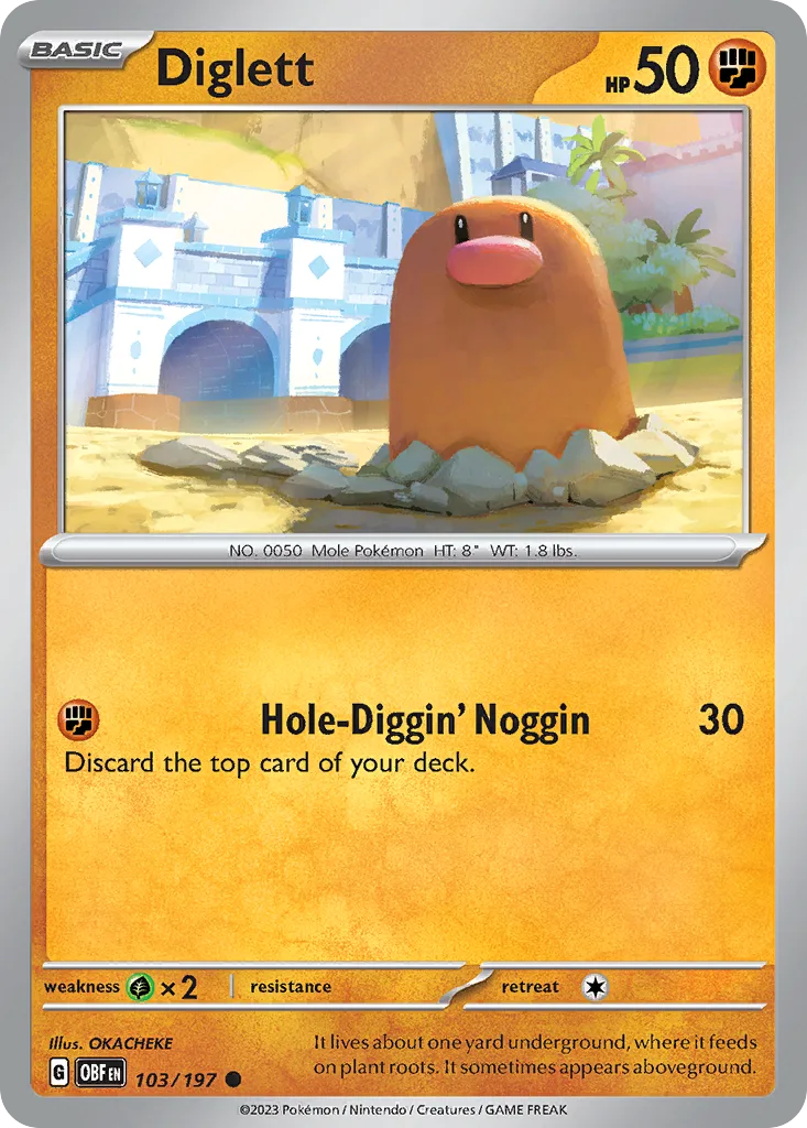Diglett (OBF 103) – Obsidian Flames – Normal