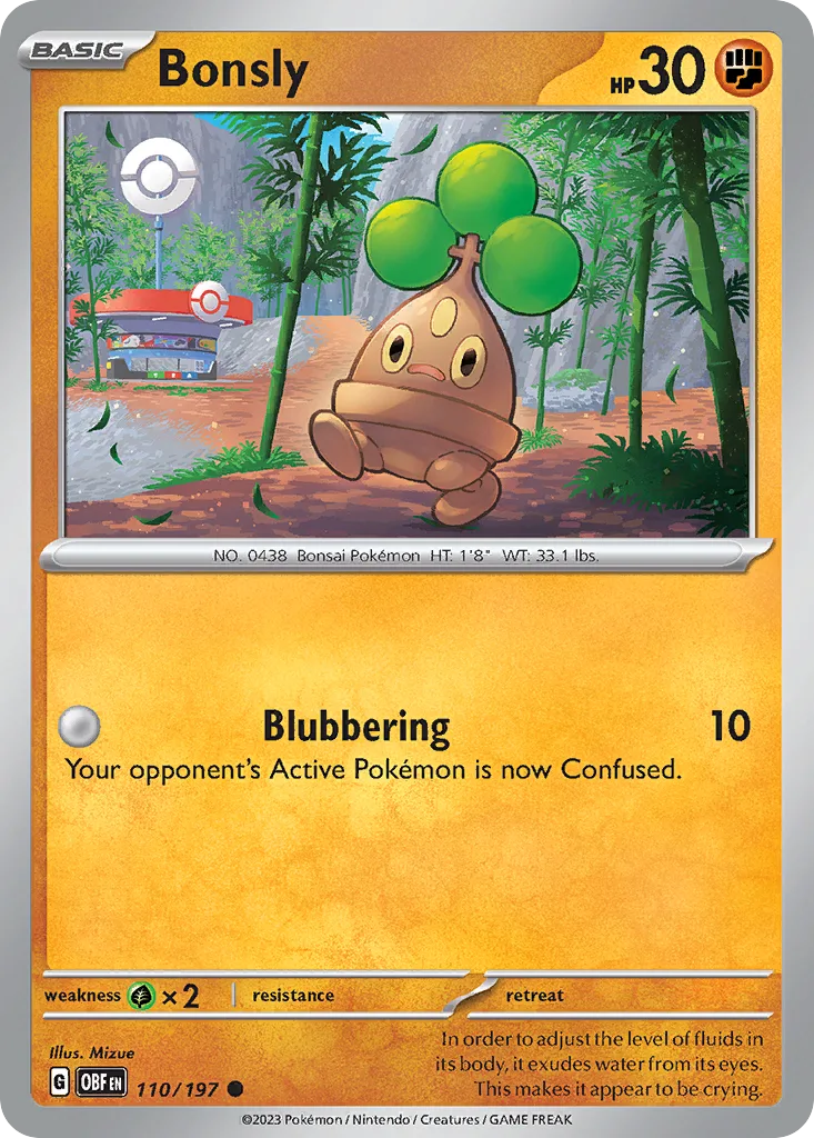 Bonsly (OBF 110) – Obsidian Flames – Normal