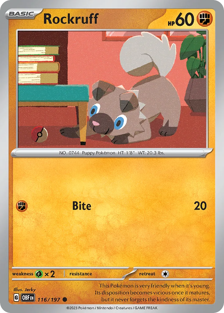 Rockruff (OBF 116) – Obsidian Flames – Normal