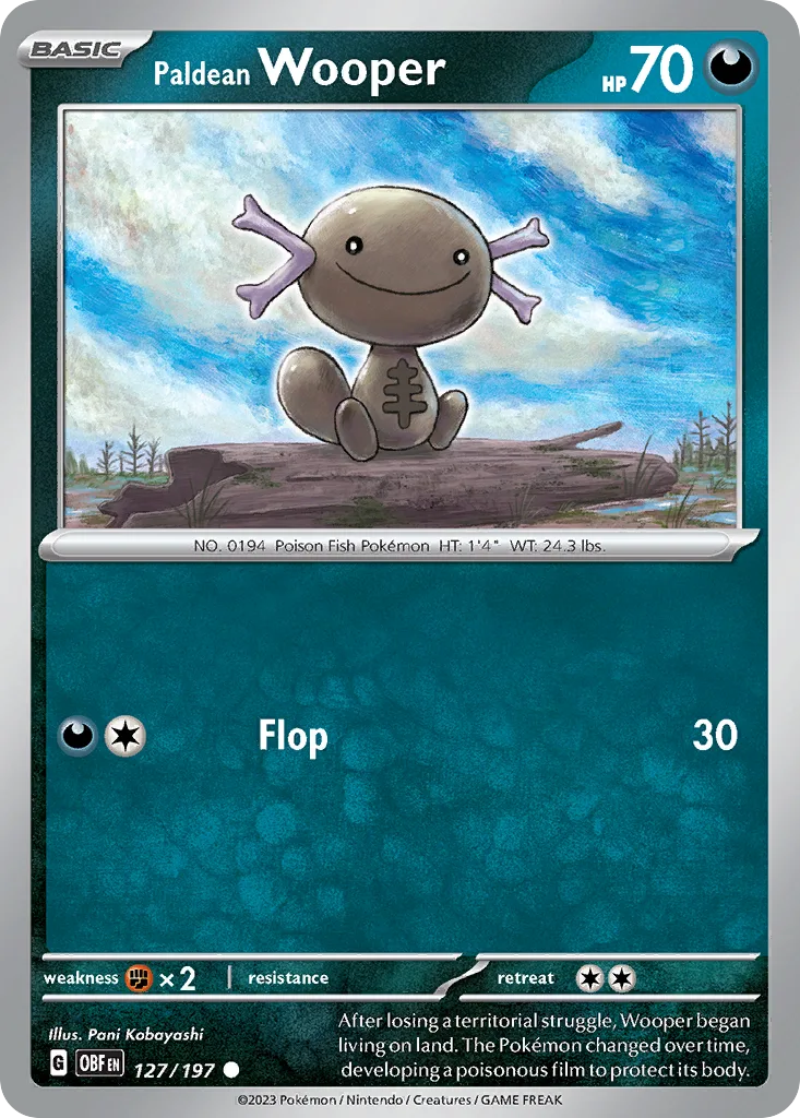 Paldean Wooper (OBF 127) – Obsidian Flames – Normal