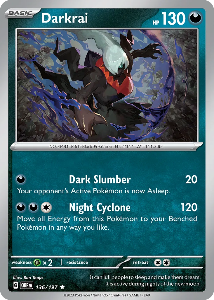 Darkrai (OBF 136) – Obsidian Flames – Normal