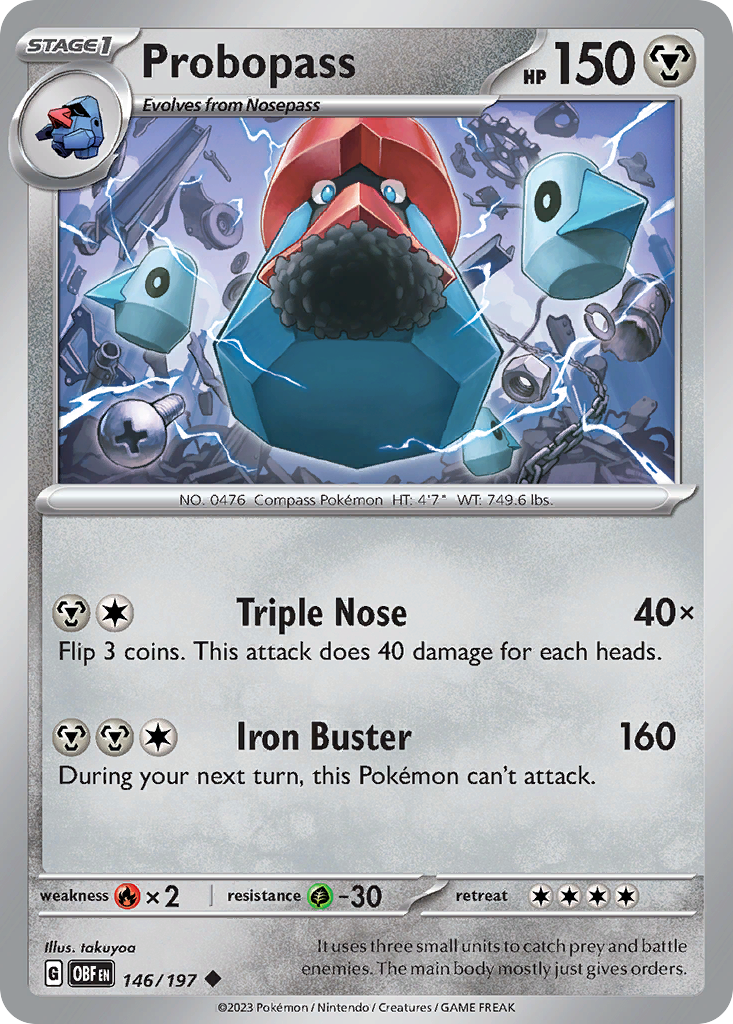 Probopass (OBF 146) – Obsidian Flames – Reverse Holo