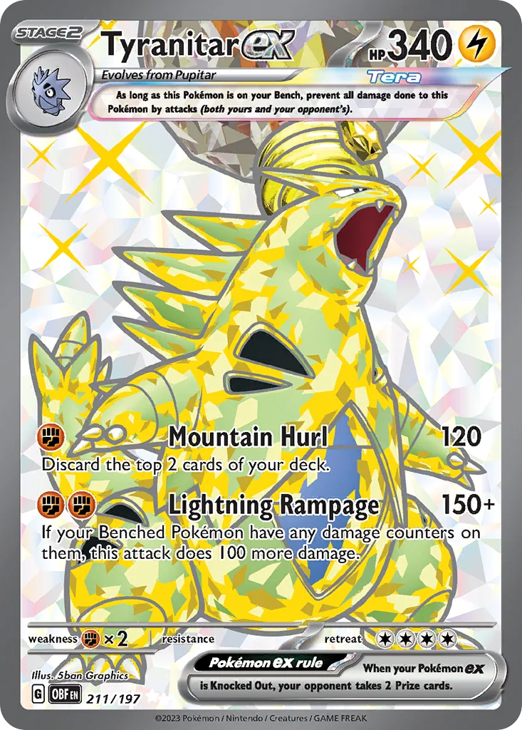 Tyranitar ex (OBF 211) – Obsidian Flames – Normal